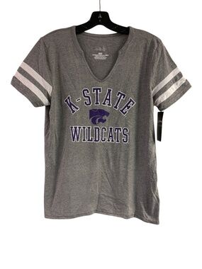 NWT Captivating Kansas State Wildcats V-Neck T-Shirt Size M